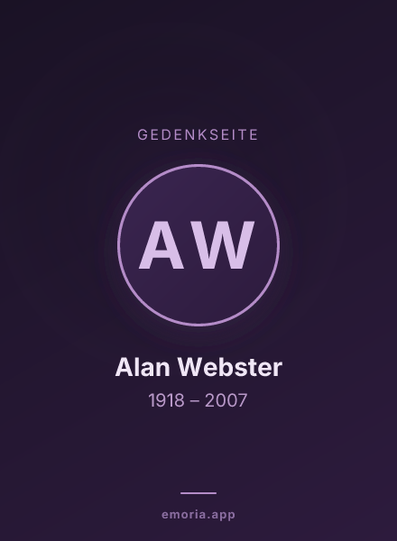 Gedenkportrait von Alan Webster