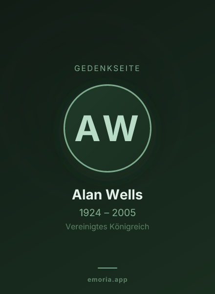 Gedenkportrait von Alan Wells