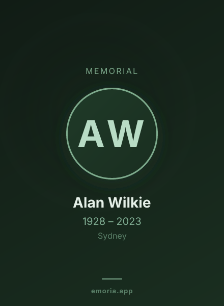 Memorial portrait of Alan Wilkie