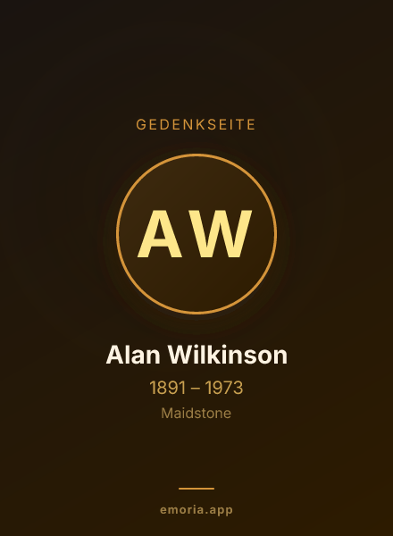 Gedenkportrait von Alan Wilkinson