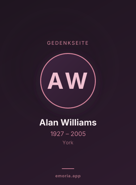 Gedenkportrait von Alan Williams