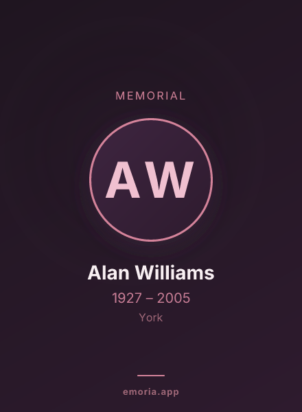 Memorial portrait of Alan Williams