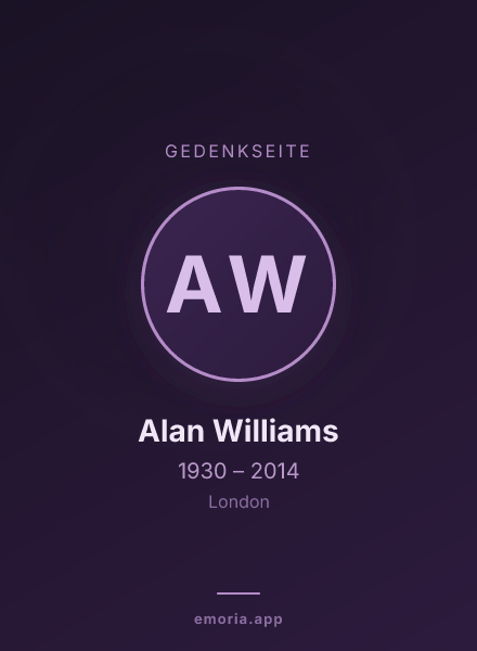 Gedenkportrait von Alan Williams