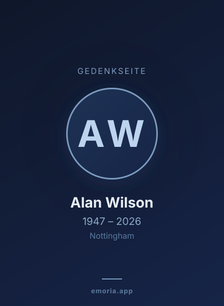 Gedenkportrait von Alan Wilson
