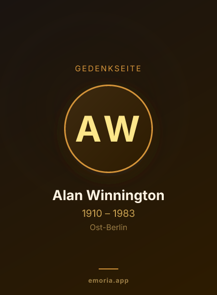 Gedenkportrait von Alan Winnington