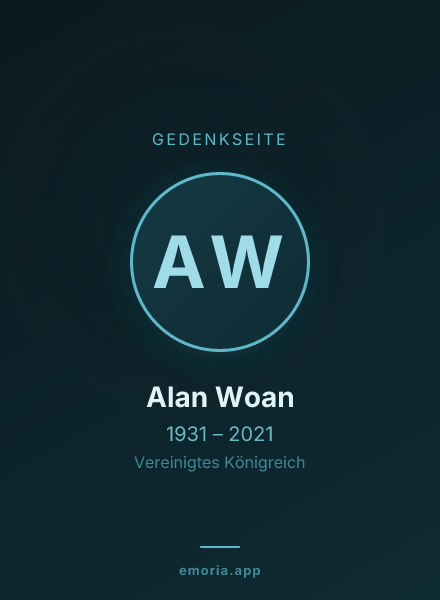 Gedenkportrait von Alan Woan