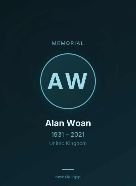 Memorial portrait of Alan Woan