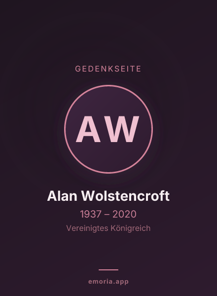 Gedenkportrait von Alan Wolstencroft