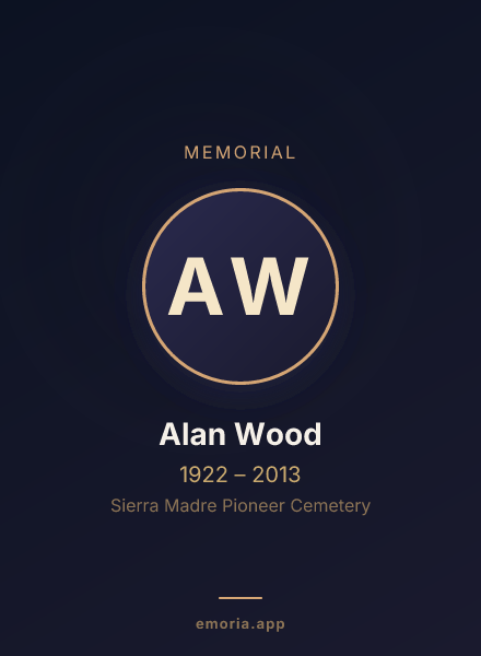 Memorial portrait of Alan Wood
