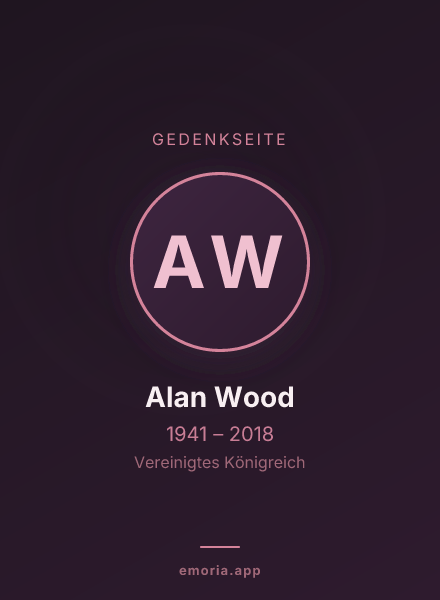 Gedenkportrait von Alan Wood