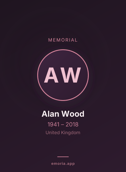 Memorial portrait of Alan Wood