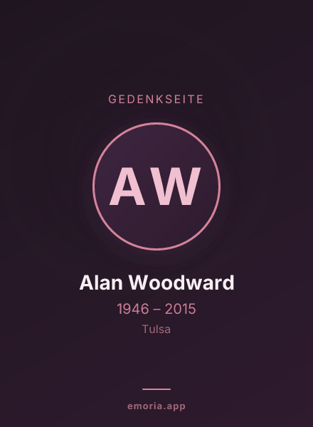 Gedenkportrait von Alan Woodward