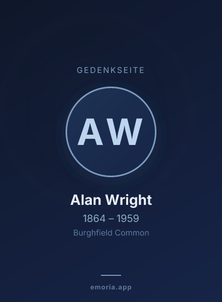 Gedenkportrait von Alan Wright