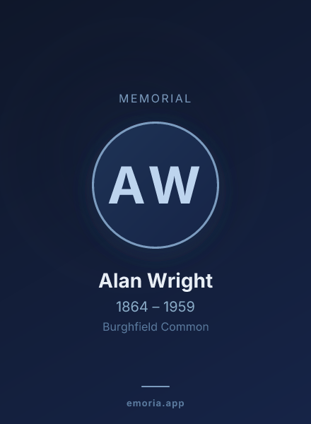 Memorial portrait of Alan Wright