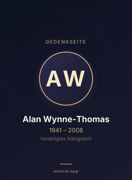 Gedenkportrait von Alan Wynne-Thomas