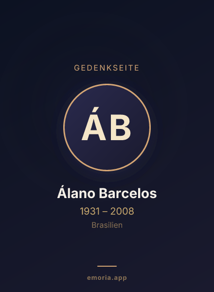 Gedenkportrait von Álano Barcelos