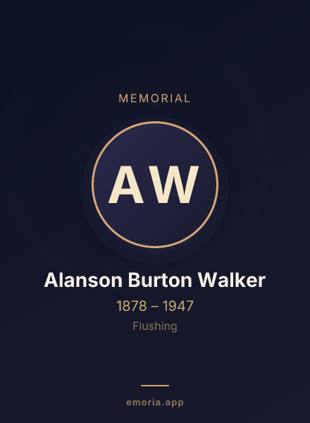 Memorial portrait of Alanson Burton Walker