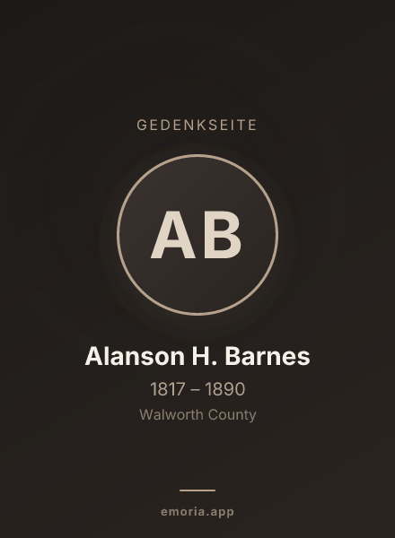 Gedenkportrait von Alanson H. Barnes