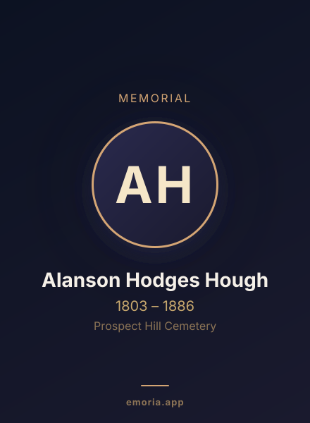 Memorial portrait of Alanson Hodges Hough