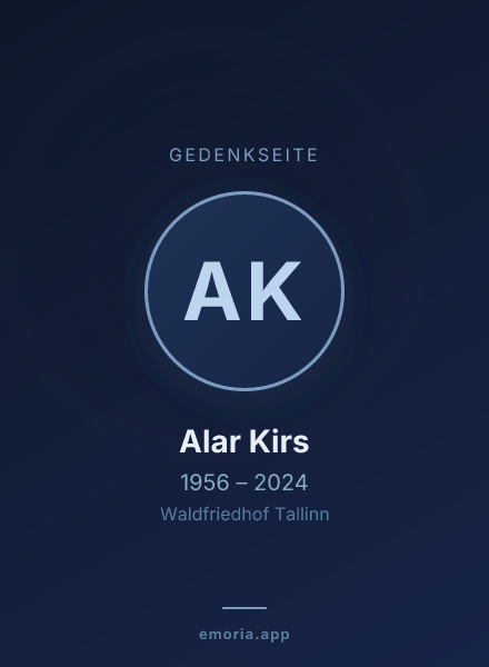Gedenkportrait von Alar Kirs