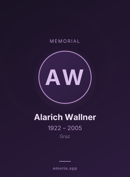 Memorial portrait of Alarich Wallner