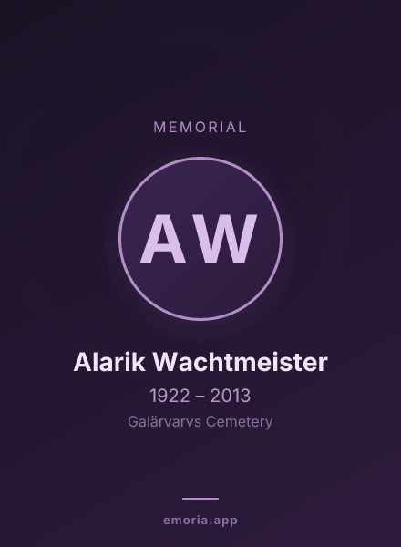 Memorial portrait of Alarik Wachtmeister