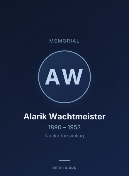 Memorial portrait of Alarik Wachtmeister