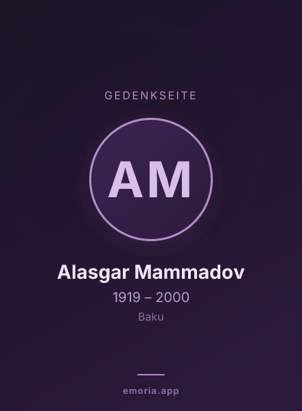 Gedenkportrait von Alasgar Mammadov