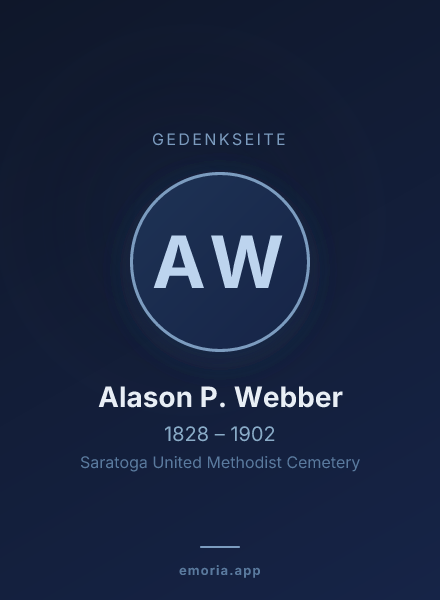Gedenkportrait von Alason P. Webber