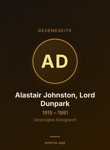 Gedenkportrait von Alastair Johnston, Lord Dunpark