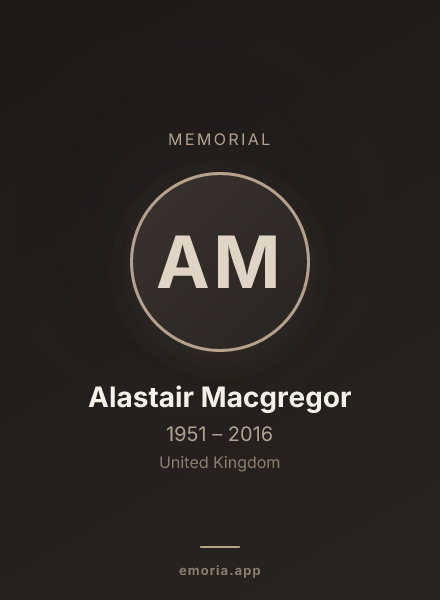 Memorial portrait of Alastair Macgregor