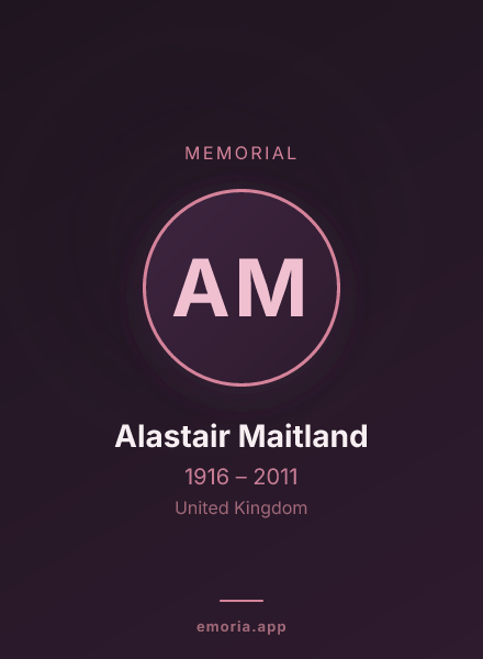 Memorial portrait of Alastair Maitland