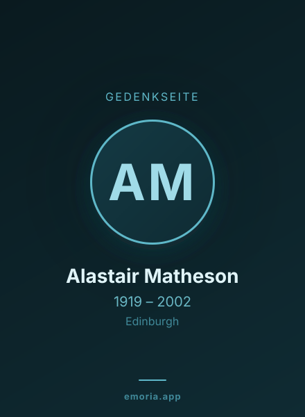 Gedenkportrait von Alastair Matheson