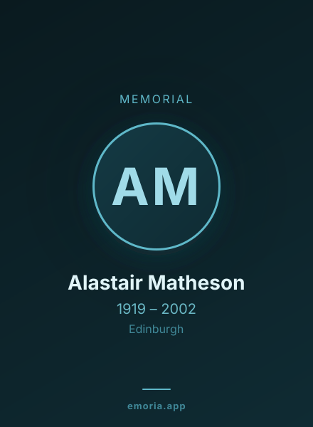 Memorial portrait of Alastair Matheson