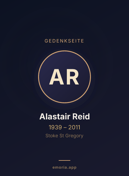 Gedenkportrait von Alastair Reid