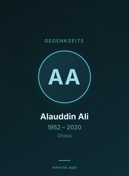 Gedenkportrait von Alauddin Ali