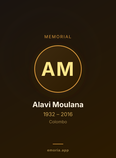 Memorial portrait of Alavi Moulana