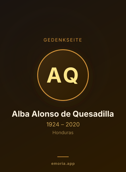 Gedenkportrait von Alba Alonso de Quesadilla