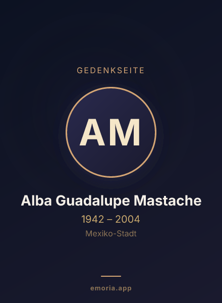 Gedenkportrait von Alba Guadalupe Mastache