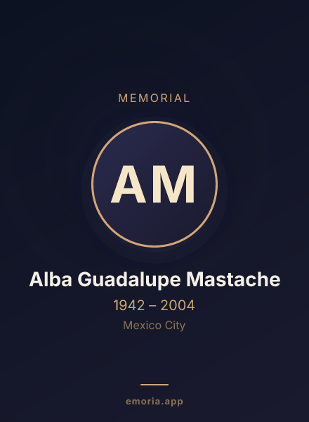 Memorial portrait of Alba Guadalupe Mastache