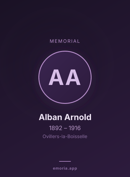 Memorial portrait of Alban Arnold