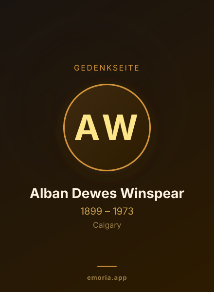 Gedenkportrait von Alban Dewes Winspear