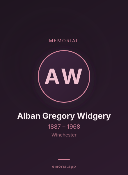 Memorial portrait of Alban Gregory Widgery