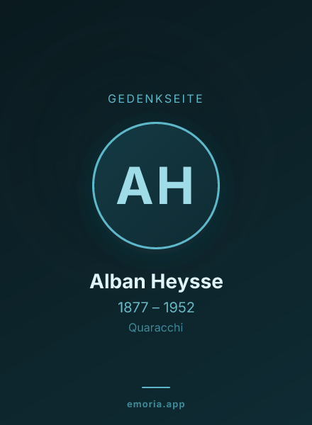 Gedenkportrait von Alban Heysse