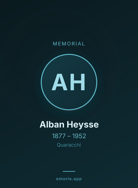 Memorial portrait of Alban Heysse