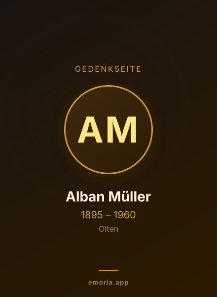 Gedenkportrait von Alban Müller