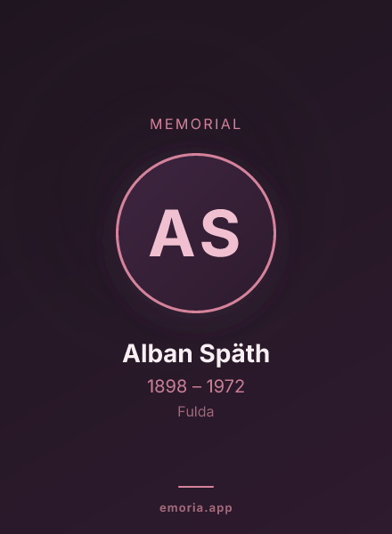 Memorial portrait of Alban Späth