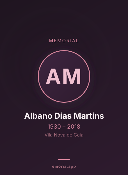 Memorial portrait of Albano Dias Martins