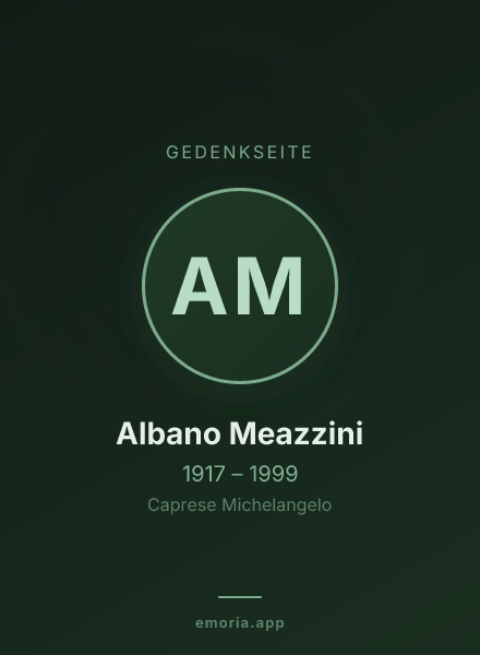 Gedenkportrait von Albano Meazzini