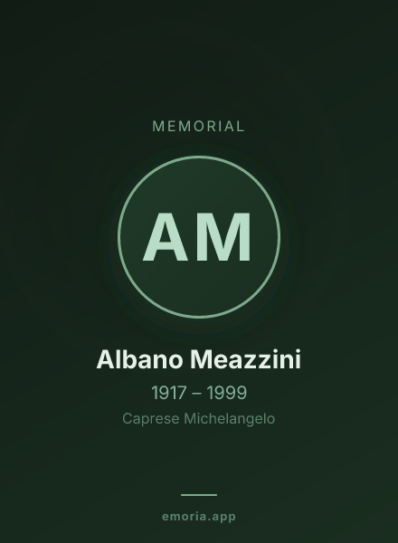 Memorial portrait of Albano Meazzini